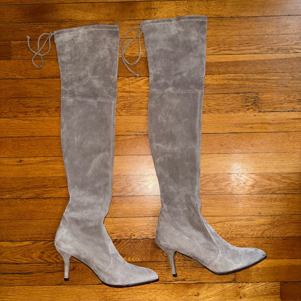 Stuart Weitzman Tiemodel Over-The-Knee Suede Boot 10